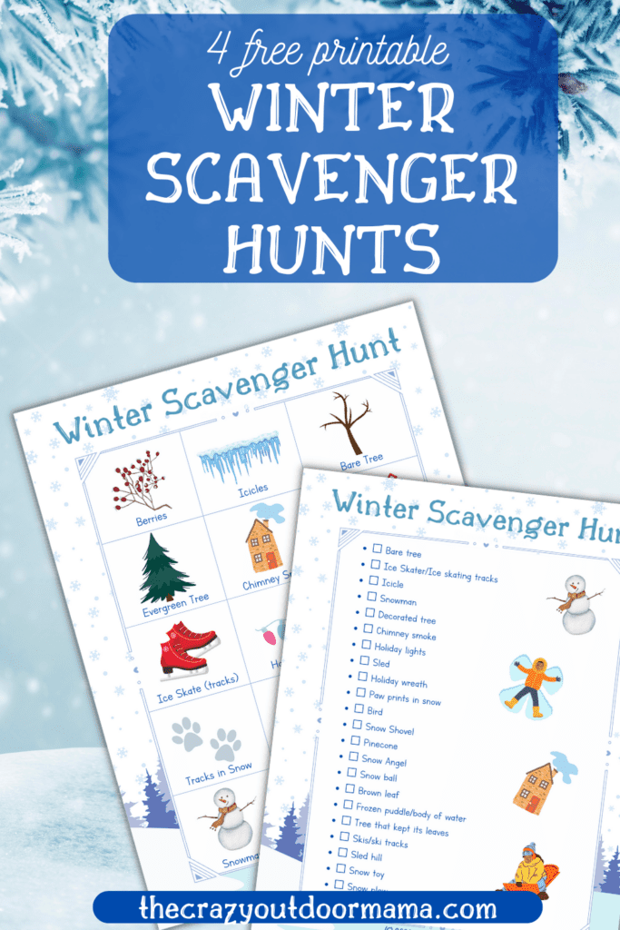 printable winter scavenger hunts for kids
