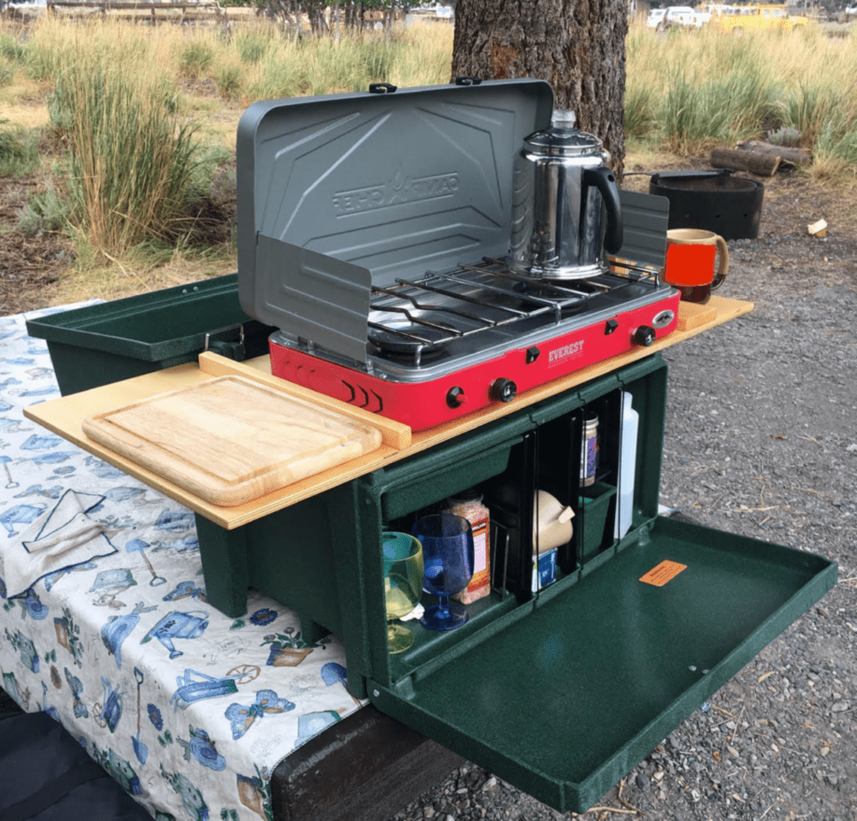 DIY Portable Camping Kitchen, Mobile Kitchen Organized, Kitchen