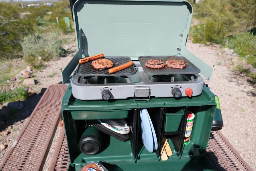 camp kitchen chuckbox for cooking at camp