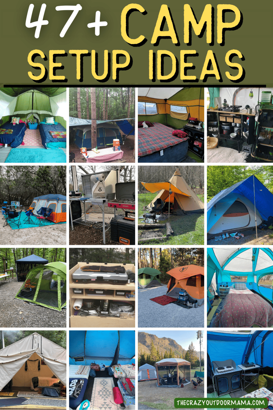 47 Tent Camping Set Ups You'll LOVE (With Pics!) The Crazy Outdoor Mama