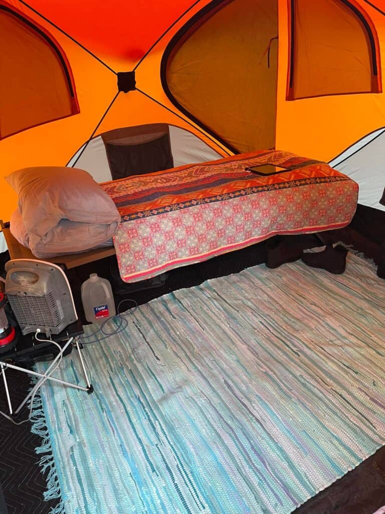 single person tent layout