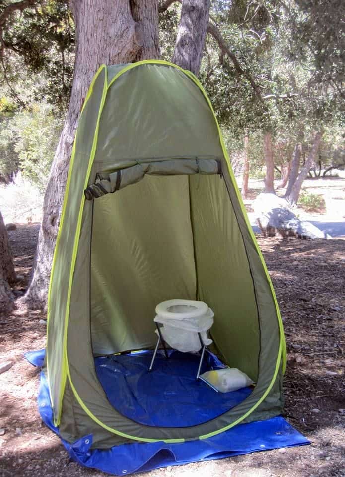 bathroom camp setup idea