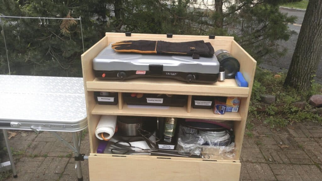 chuckbox camp kitchen setup