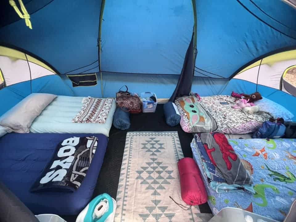 big family tent sleeping layout