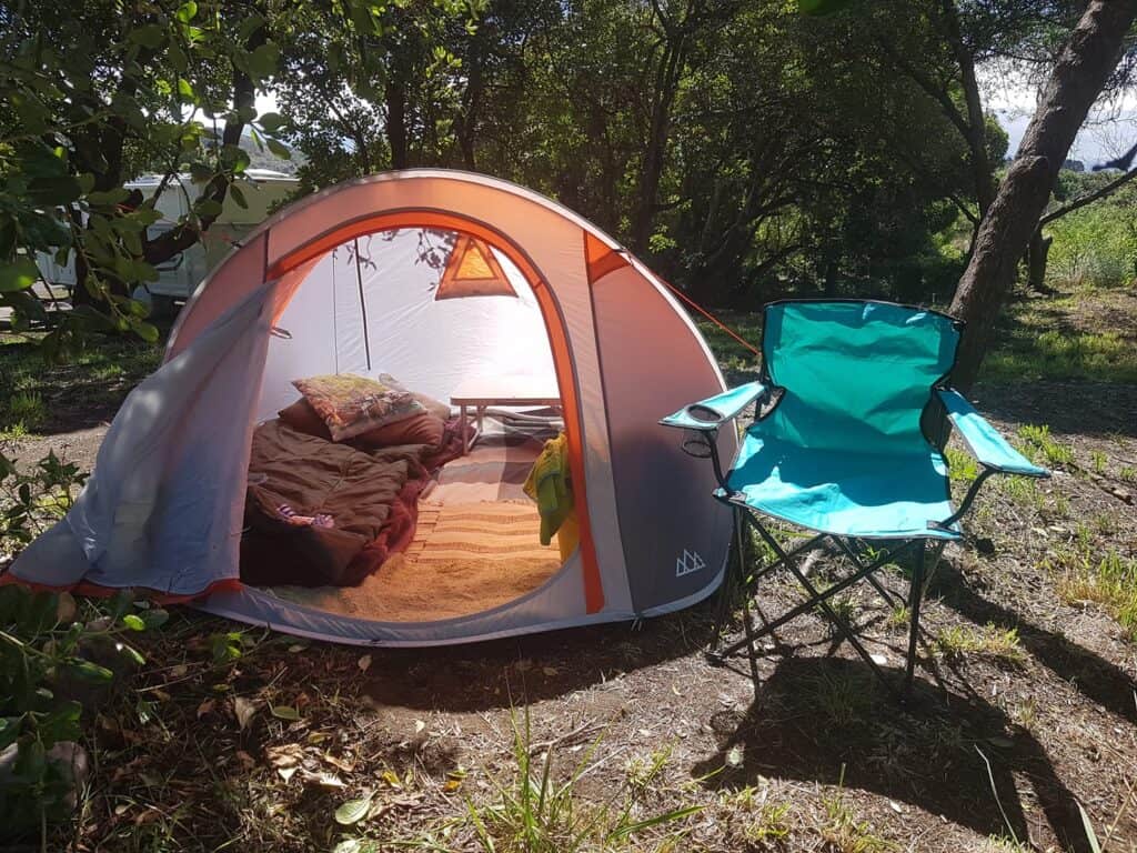 single person campsite layout idea