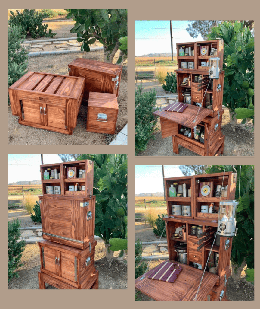 glamping style wood diy chuck box