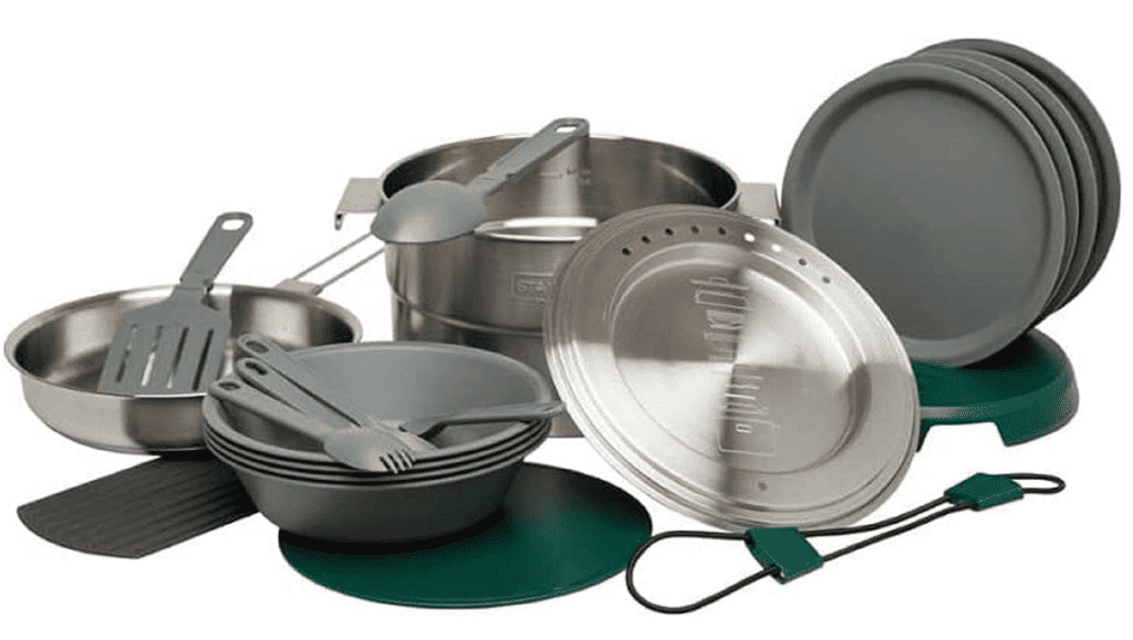 stanley adventure camp cook set green and stainless teel