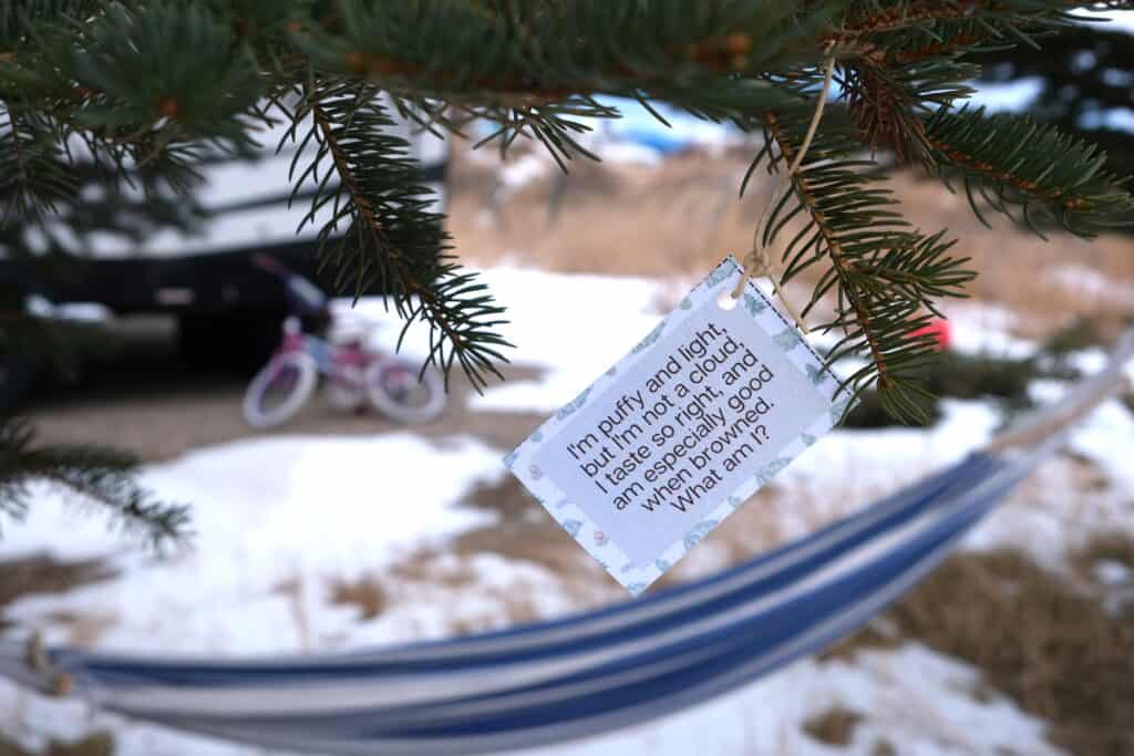 camping scavenger hunt riddle