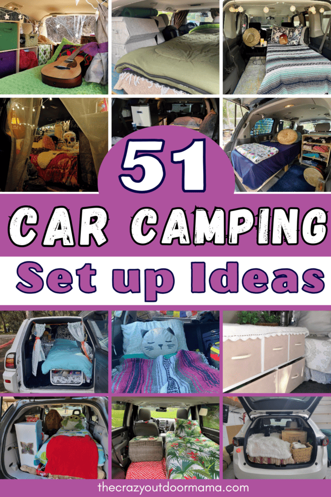 car camping and living set up ideas