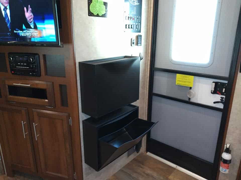 ikea trone for shoes near camper door