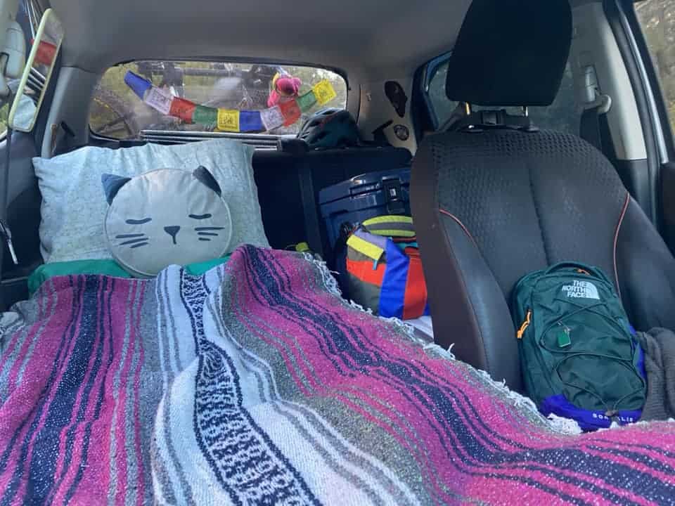 zen peaceful car camping aesthetic 