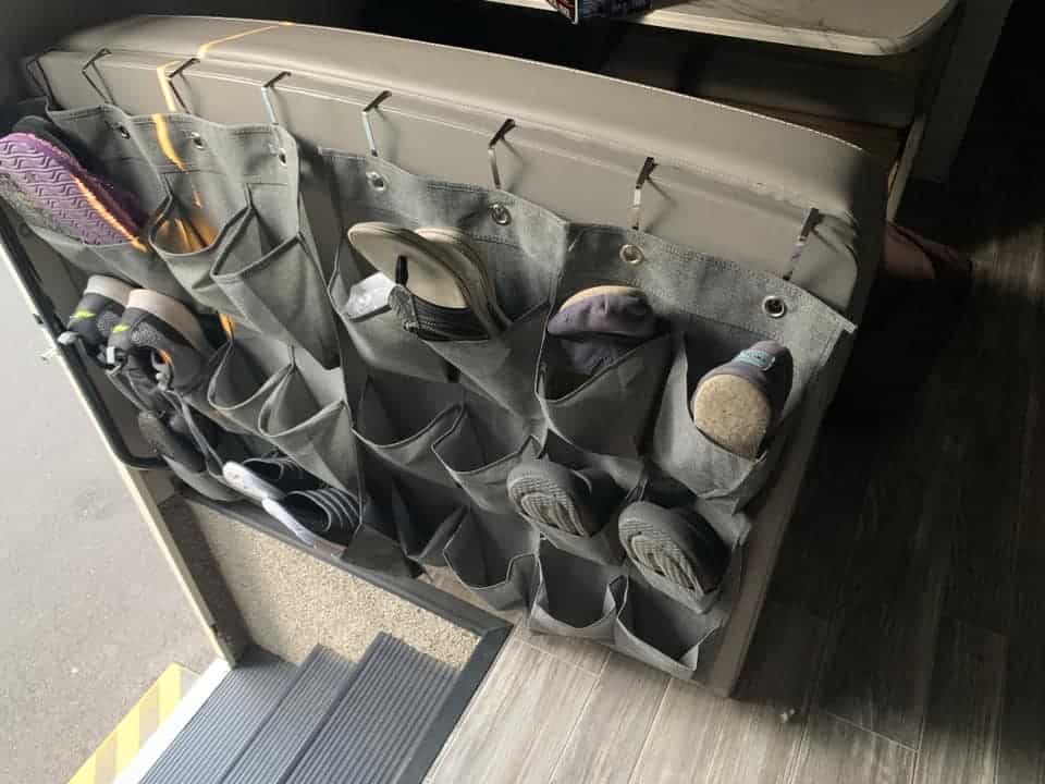 hanging shoe storage pockets for rv