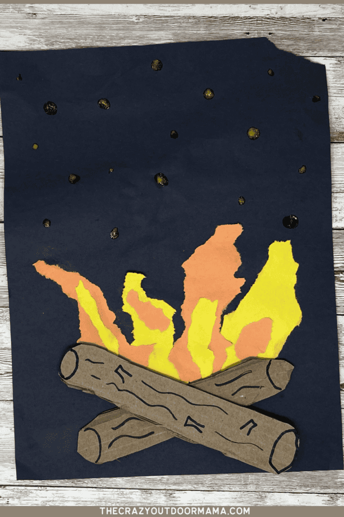 starry night campfire craft