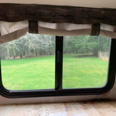 rv window with black mold around frame