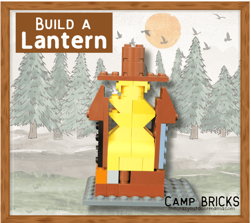 camp brick lego building challenge, lantern
