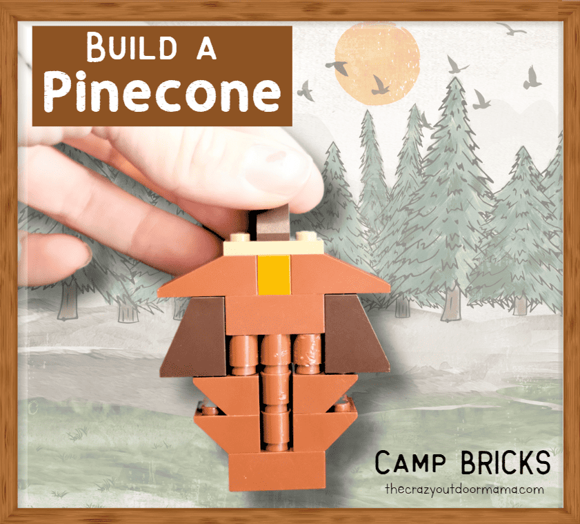 pinecone lego building challenge camp bricks