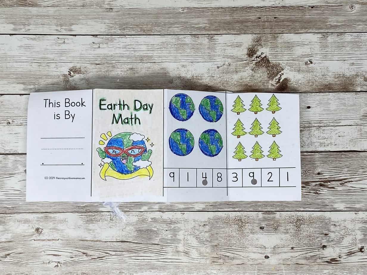 mini book folding instrutions earth day prek booklet