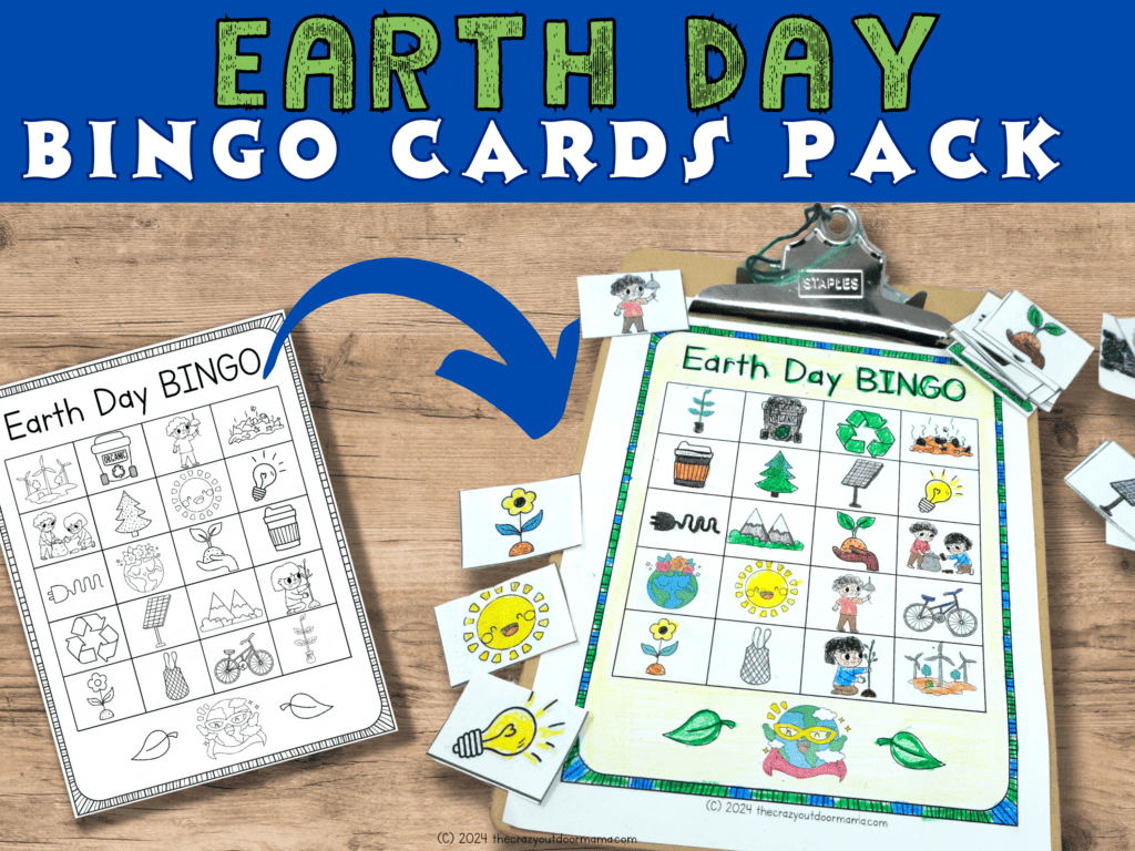 earth day bingo cards printable packet on etsy