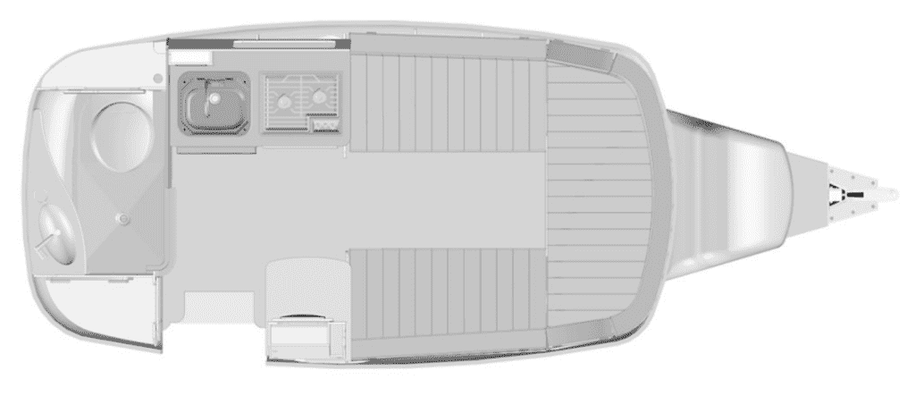 nuCamp RV Barefoot Camper floor plan