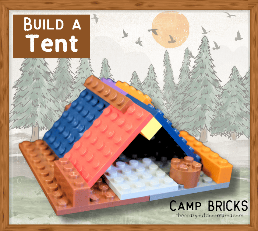 lego building challenge for kids make a tent