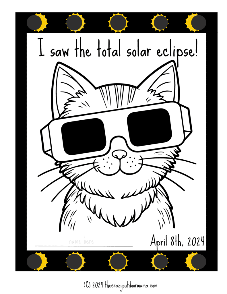 solar eclipse coloring page