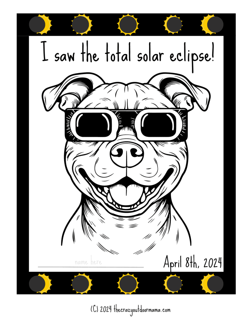 solar eclipse coloring page