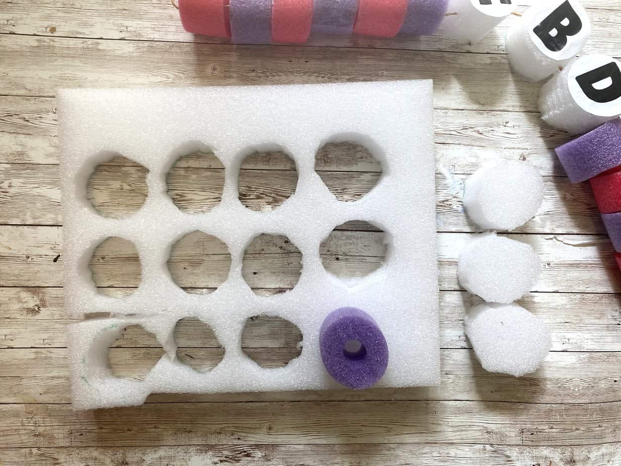 making giant letter beads for friendship bracelet