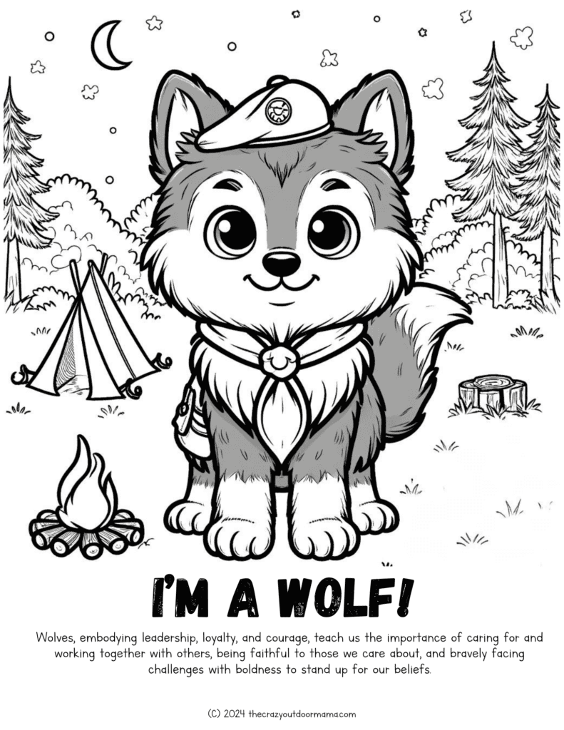wolf coloring page