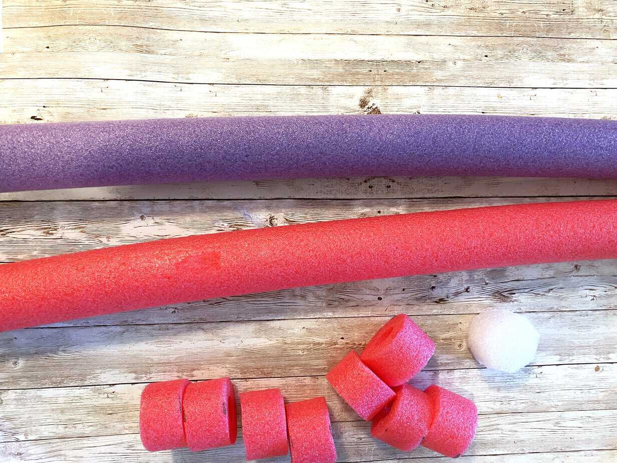 pool noodle friendship bracelet