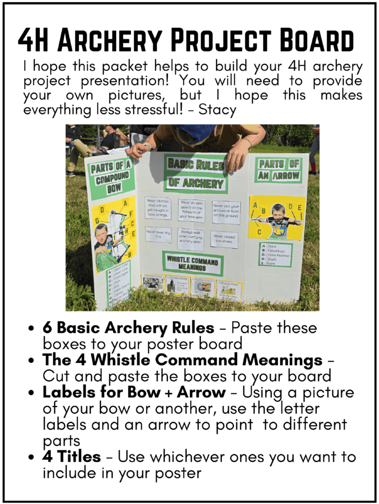 4h archery project presentation idea