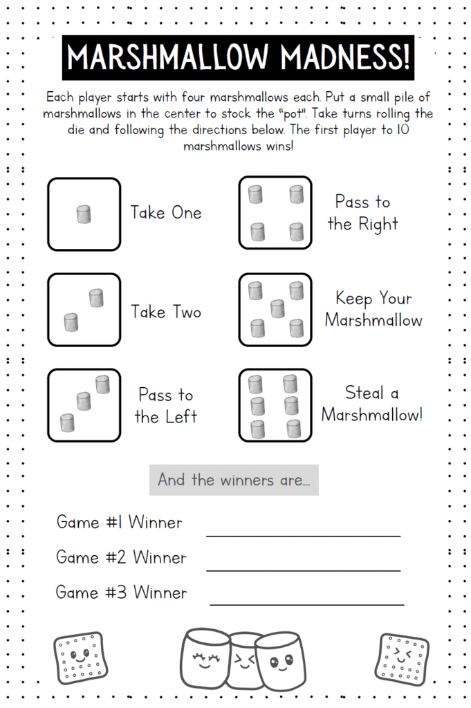 marshmallow camp game printable