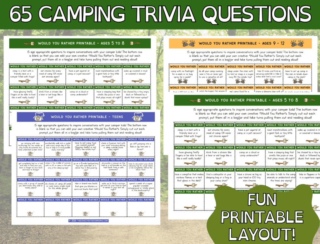 65 ideas for trivia questions at camp