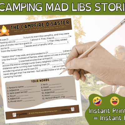 printable camping mad libs