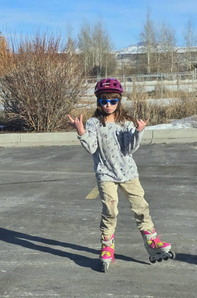 rollerskating in empty parking lots spring activity